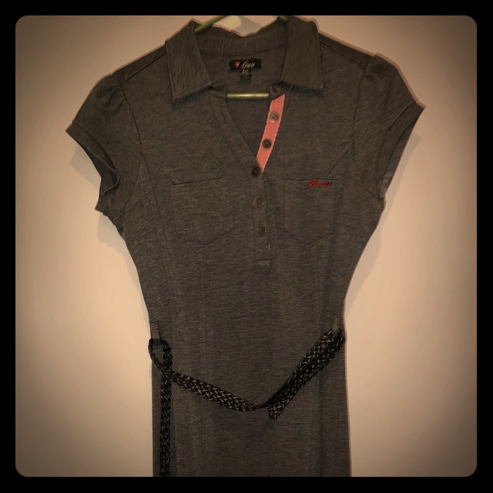 Dark grey Guess dress size medium with belt